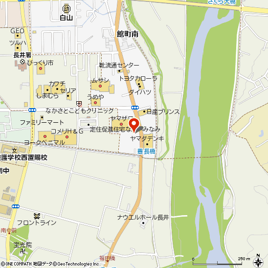 ブリヂストンタイヤセンター北日本株式会社　ミスタータイヤマン 長井店付近の地図